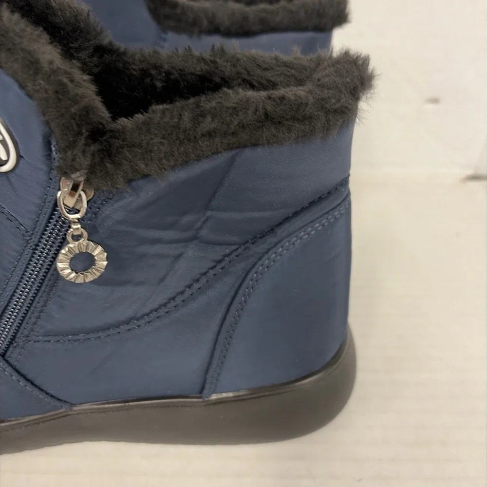 Women's Waterproof Winter Snow Boots Size 7 EU 37.5 Fur Lined Ankle Booties S1